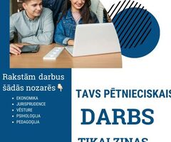 Piedāvājam uzrakstīt referātus