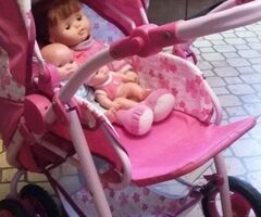 Mazlietoti leļļu ratiņi, ļoti labā stāvoklī