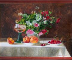 Gleznoju ar eļļas krāsām klusās dabas - 6