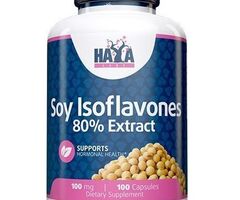 Soy Isoflavones 80% Extract NON-GMO, 100mg, 100 caps.