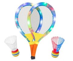 Badmintona komplekts Tenisa raketes LED + volāni (6180)